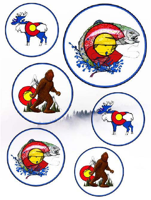 2 x 1.9 Colorado Yeti Mini Sticker – Bluedogstickers