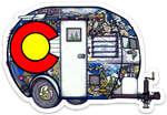 2" x 1.39" Mini Colorado Camper Sticker