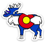 2" x 1.87" Colorado Moose Mini Sticker