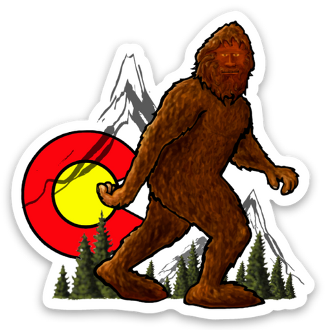 1.97" x 2" Colorado Bigfoot Mini Sticker