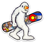 2" x 1.9" Colorado Yeti Mini Sticker