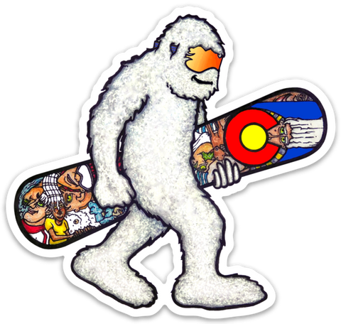 2" x 1.9" Colorado Yeti Mini Sticker