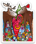 4.5" x 4.5" Colorado Moose Love Sticker